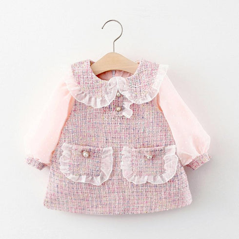 Girls Small Fragrant Style Dress New Long Sleeve Dress For Girls In Autumn
